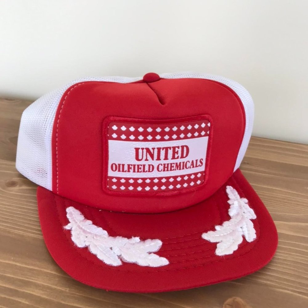 Vintage United Oilfield Chemicals Patch Farmer Trucker Cap Mesh Snapback Hat